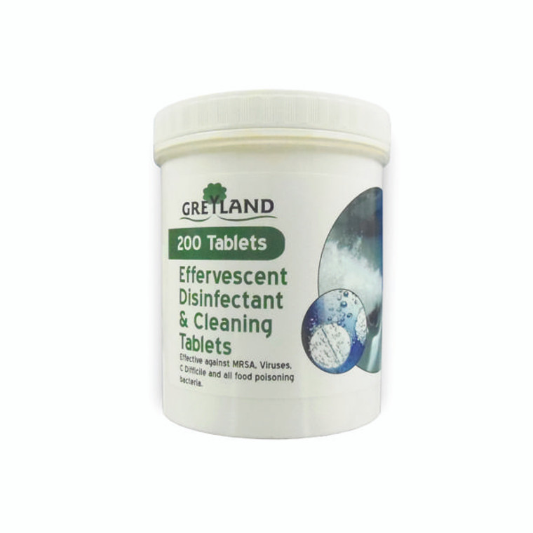 Effervescent Chlorine Disinfectant and Cleaning Tablets White (Pack of 200) 1016030