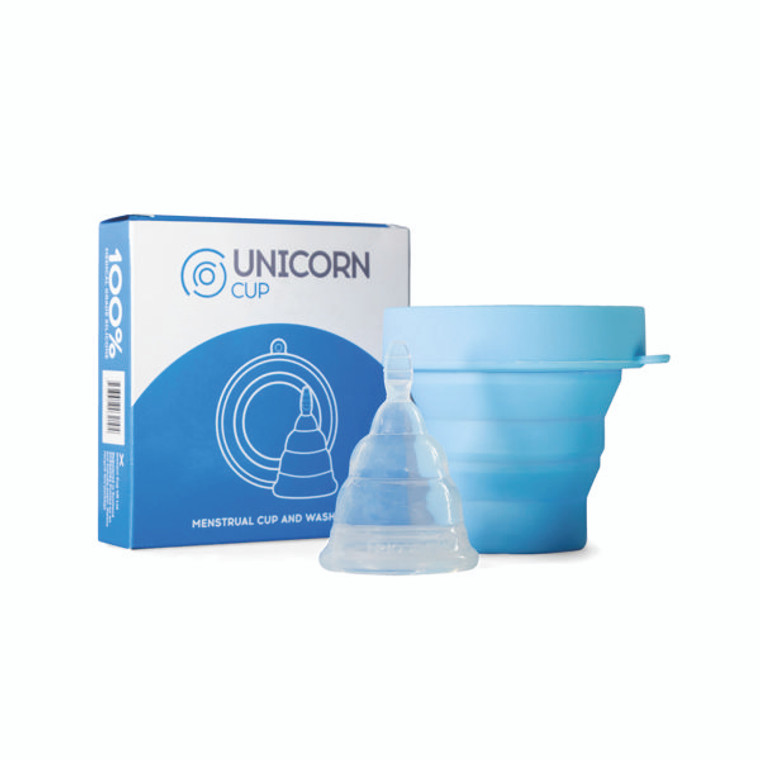 Unicorn Medical Grade Silicone Menstrual Cup/Sterilising Unit Blue UniBlue