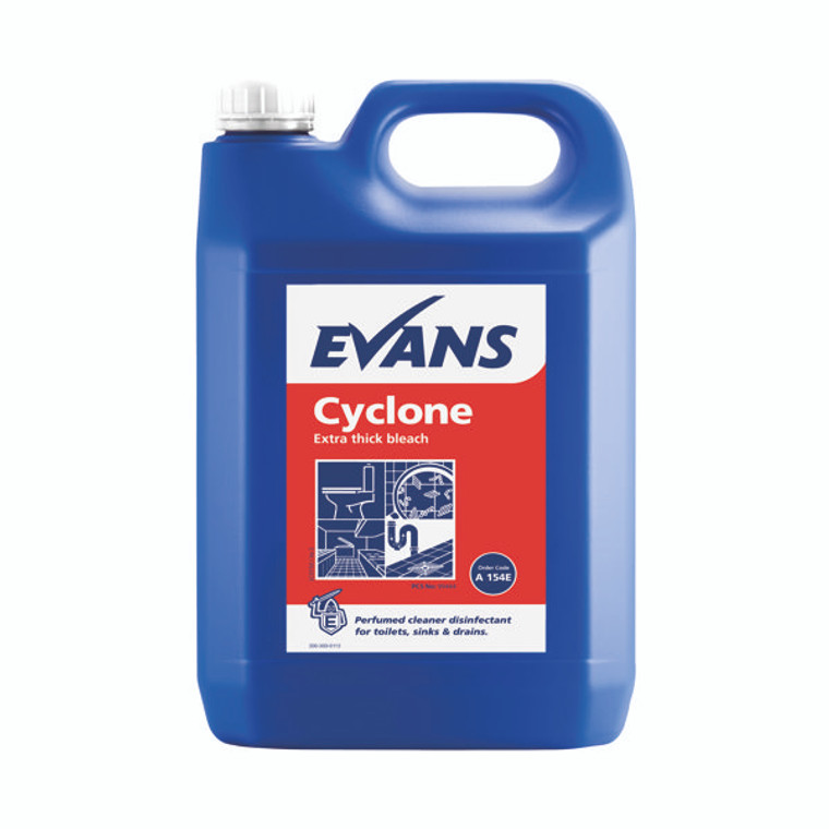 Evans Cyclone Extra Thick Bleach Perfumed 5L (Pack of 2) A154EEV2