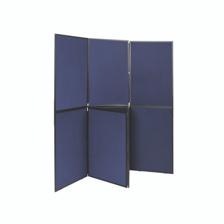 Q-Connect 7 Panel Display Board 1800x1800mm Blue/Grey DSP330517