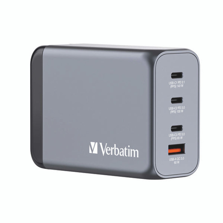 Verbatim GNC-240 GaN 240W 4 Port Charger 32205