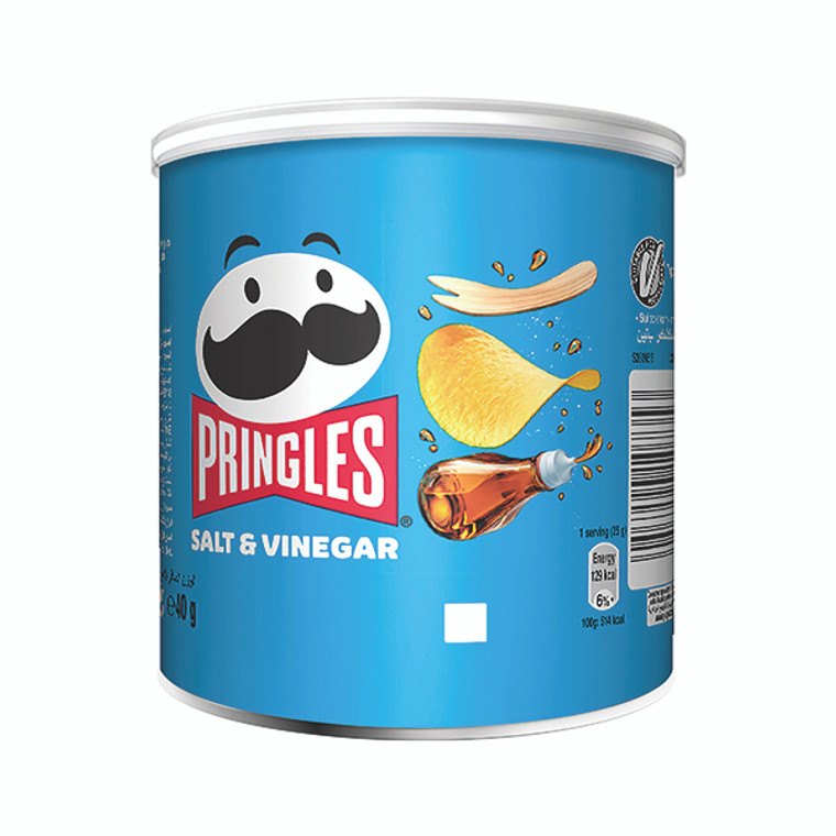 Pringles Salt and Vinegar Crisps 40g (Pack of 12) 7000273000