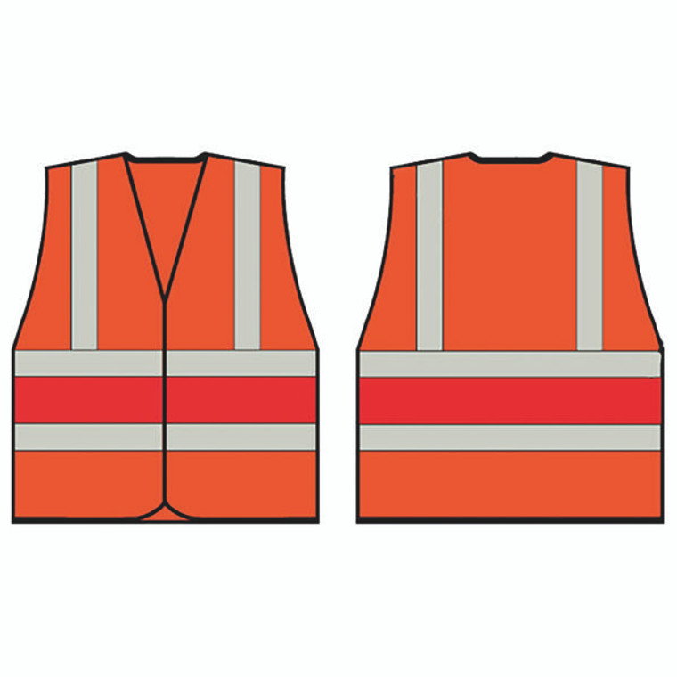 Beeswift High Visibility Vest Orange/Red L