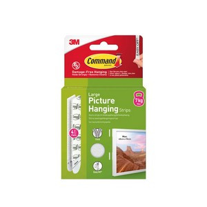 Command Picture Hanging Strips 4 Pairs Large White (Pack of 8) 7100336547