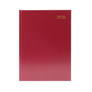 5 Star Desk Diary Day Per Page Appointment A4 Burgundy 2026 KFA41ABG26