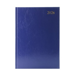 5 Star Desk Diary Day Per Page A4 Blue 2026 KFA41BU26