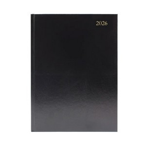 5 Star Desk Diary Day Per Page Appointment A5 Black 2026 KFA51ABK26
