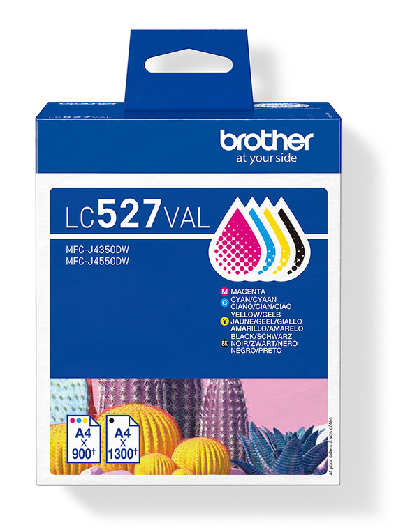 Brother LC-527VAL Ink Cartridge Multipack Bk,C,M,Y 1200pg + 3x900 pg Pack of 4
