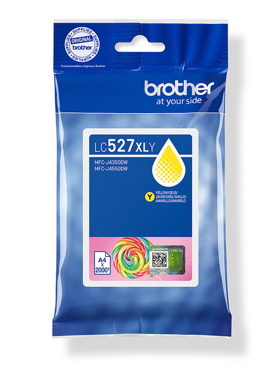 Brother LC-527XLY Yellow Ink Cartridge High Capacity 2K pages