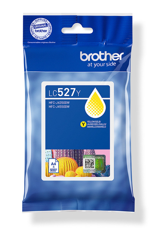 Brother LC-527Y Yellow Ink Cartridge 900 pages