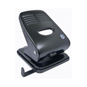 5 Star 2 Hole Punch Metal with Plastic Base Capacity 40 Sheets Black 918591