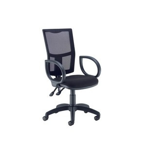 5 Star Lumo Mesh Chair with Fixed Arms Black SF5795522