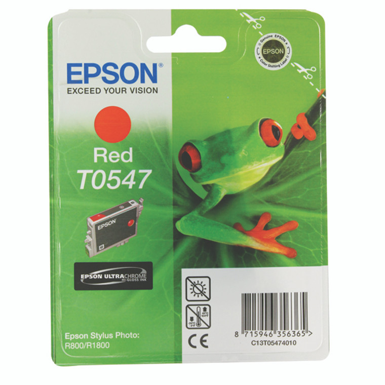 T054740 Epson C13T054740 T0547 Red Ink Cartridge Frog