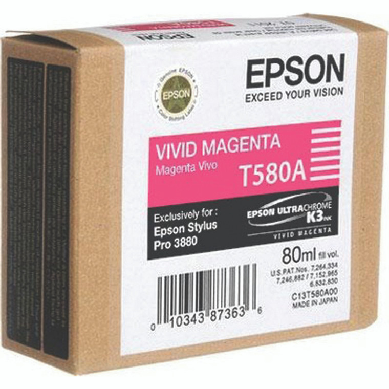 C13T580A00 Epson C13T580A00 T580A Vivid Magenta Ink Cartridge High Capacity
