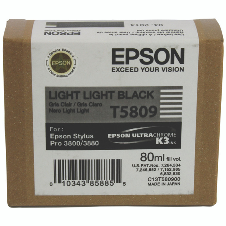 T580900 Epson C13T580900 T5809 Light Light Black Ink Cartridge