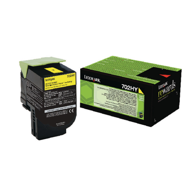 70C2HY0 Lexmark 70C2HY0 702HY Yellow Toner High Capacity Use Return