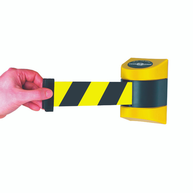 SBY05743 VFM Black Yellow Wall Mounted Retractable Barrier 4 6m 309834