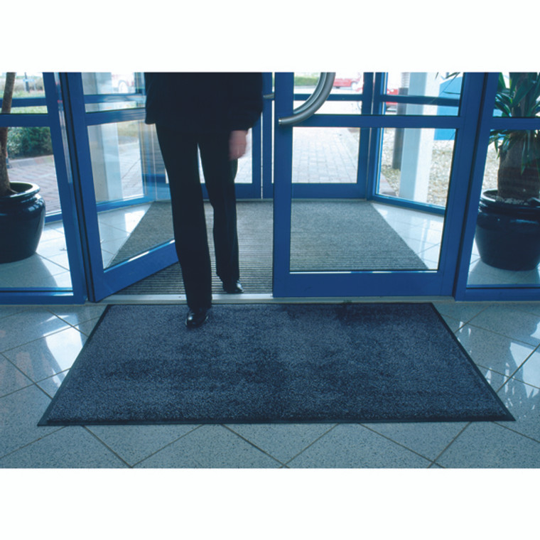 SBY06934 VFM Black Blue Economy Washable Entrance Mat 1150x1750mm 312428