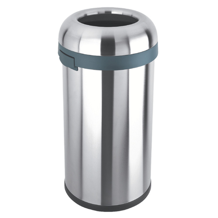 SBY23451 Open Top Bullet Bin 60 Litre Silver 380856