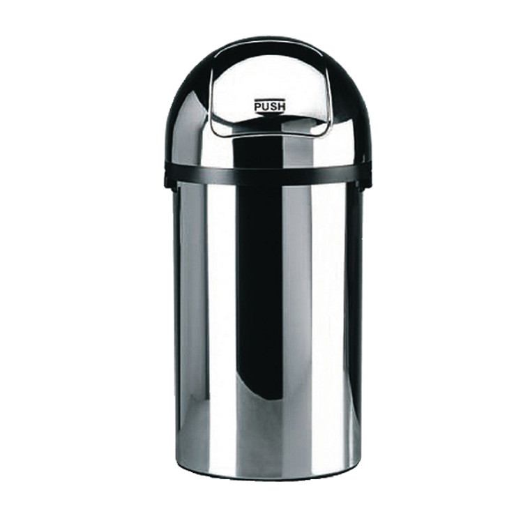 SBY06546 Push Bin 50 Litre Chrome H825 x D405mm High grade chromium steel 311733