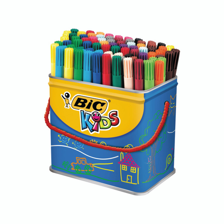 BC00023 Bic Kids Visa Felt Pens Fine Tip Assorted Pack 84 829013