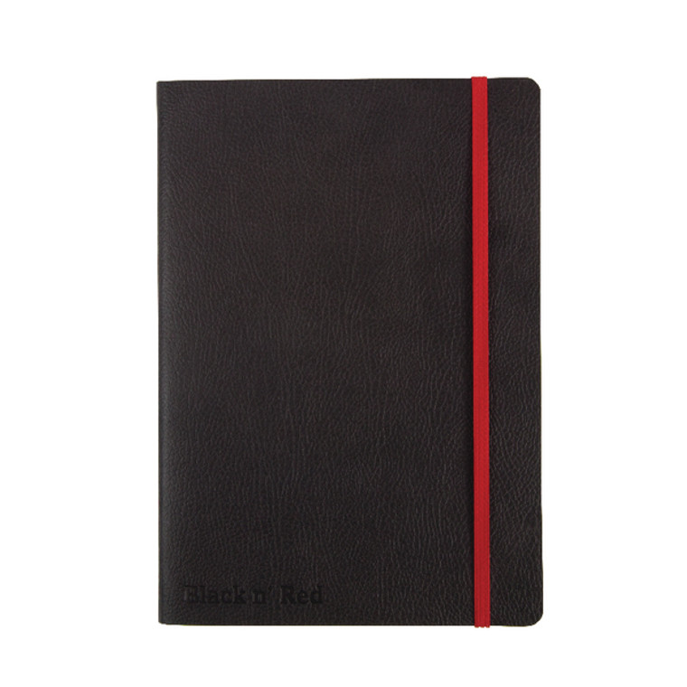 JD02312 Black n Red Soft Cover Notebook A5 Black 400051204