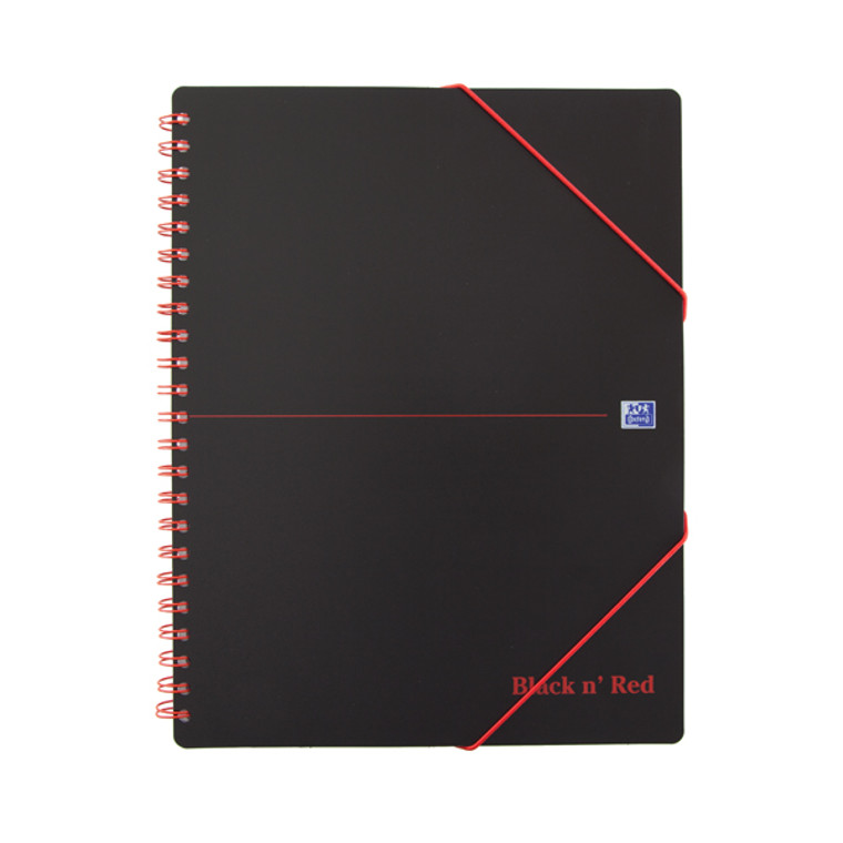 JDH66071 Black n Red Wirebound Polypropylene Meeting Book 160 Pages A4 Pack 5 100104323