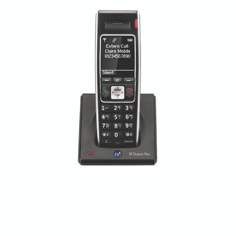 BT61480 BT Diverse 7400 Plus DECT Cordless Phone Black 060745