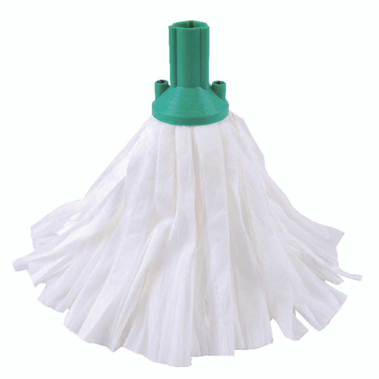 CNT02136 Exel Big White Mop Head Green Pack 10 102199GN