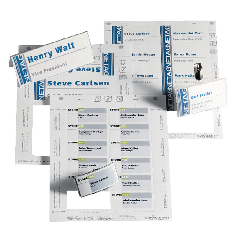 DB14053 Durable Badgemaker Inserts 40x75mm Pack 240 1453 02