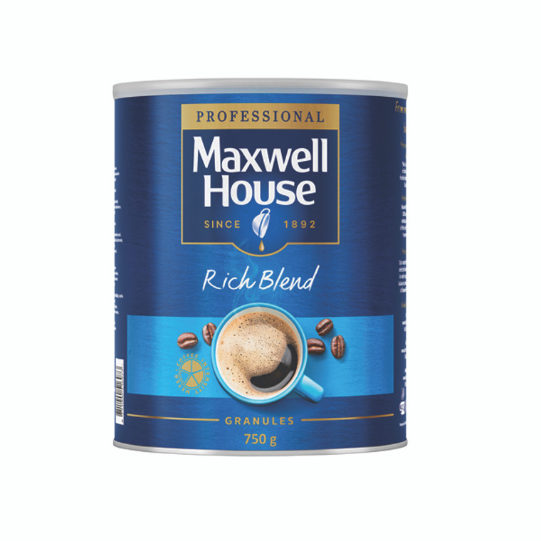 KS79315 Maxwell House Coffee Granules 750g Tin Rich Blend 64985