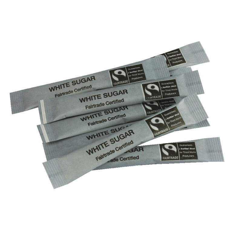 SNG01037 Fairtrade White Sugar Sticks Pack 1000 A03622