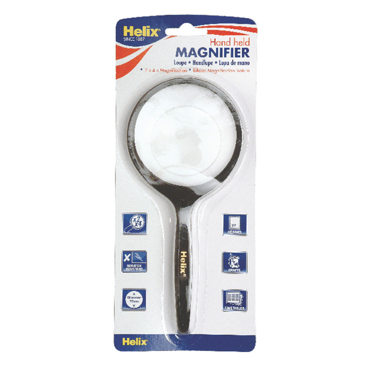 HX53526 Helix Bifocal Magnifying Glass Hand Held 75mm MN1020