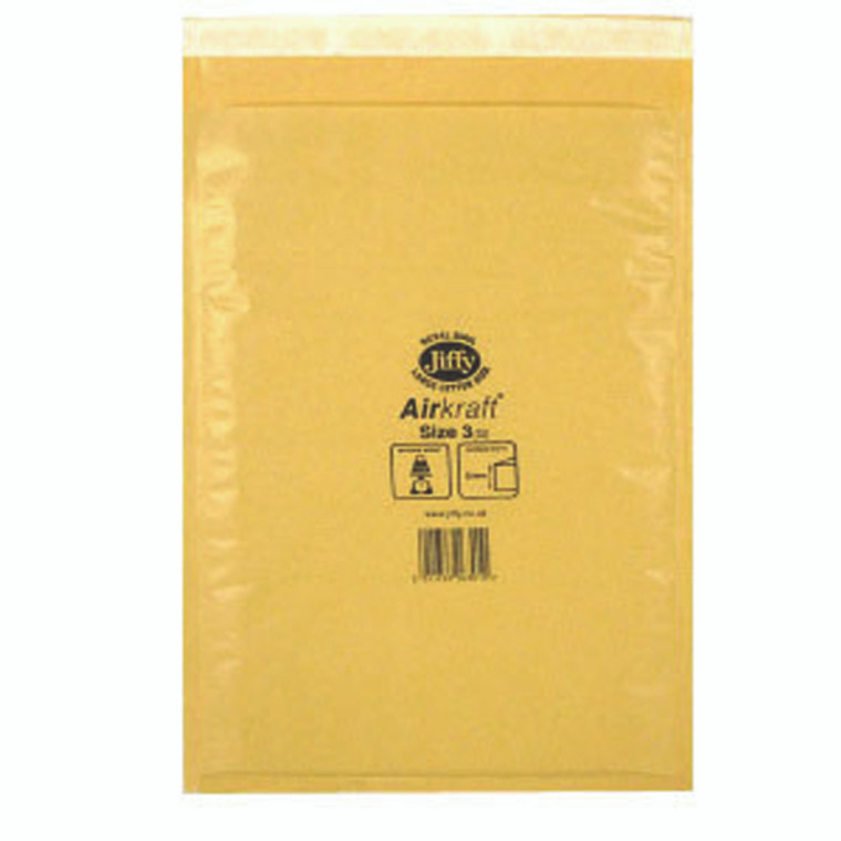 JF79533 Jiffy AirKraft Bag Size 3 220x320mm Gold GO-3 Pack 10 MMUL04604