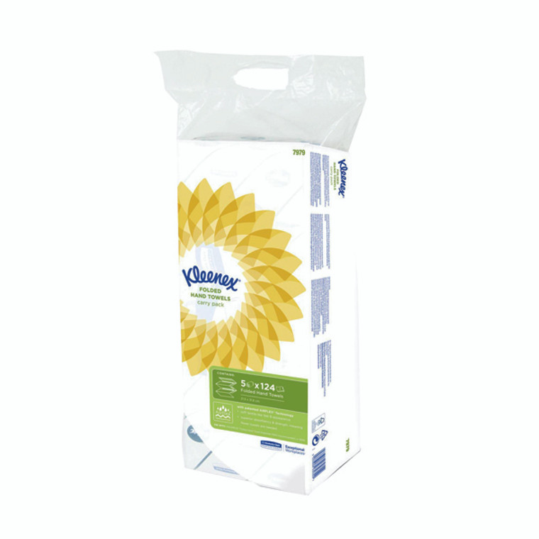 KC03030 Kleenex 2-Ply Ultra Hand Towel 124 Sheets Pack 5 7979