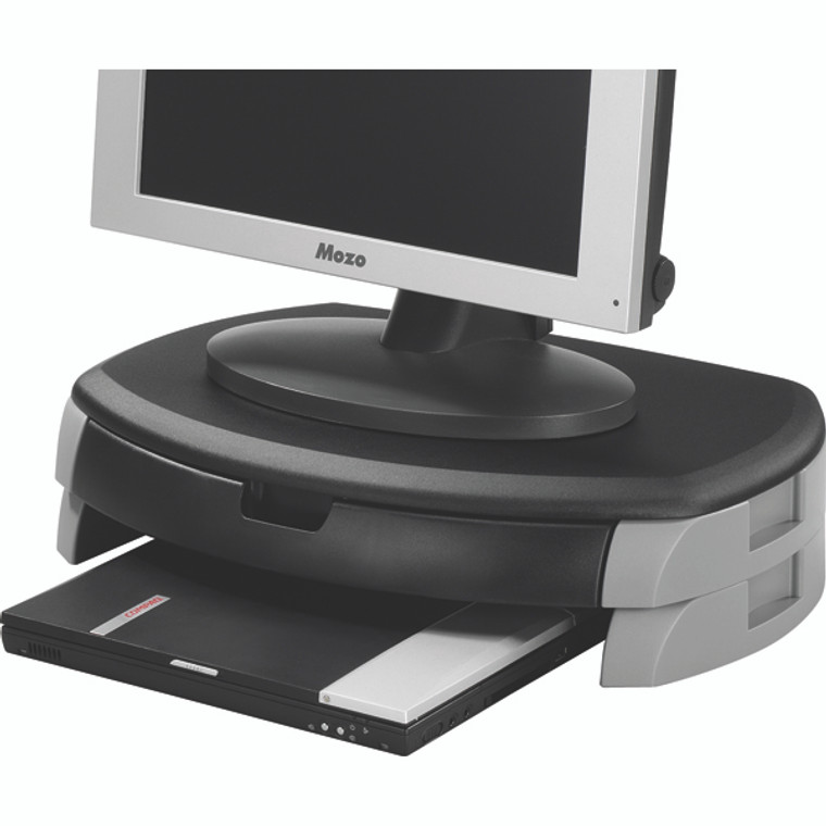 KF20081 Q-Connect Monitor Printer Stand Black Grey KF20081