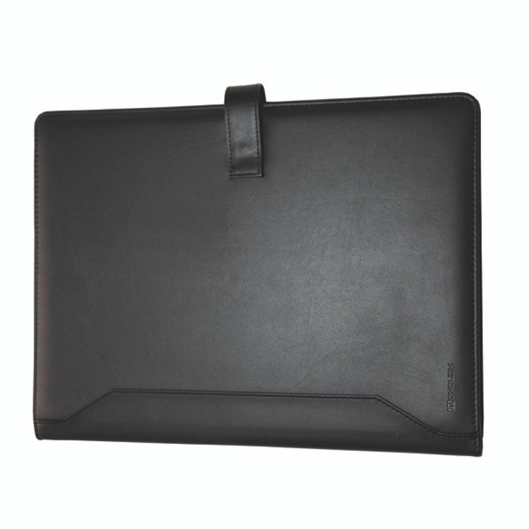 HM29000 Monolith Leather Look Conference Folder PU With A4 Pad Black 2900