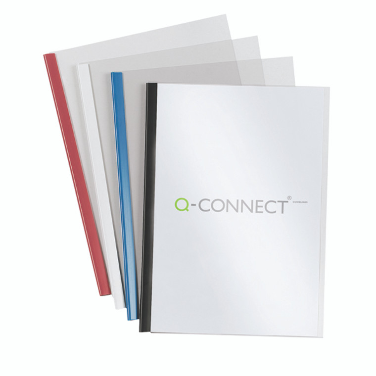 KF01940 Q-Connect Black A4 5mm Slide Binder Cover Set Pack 100 KF01940