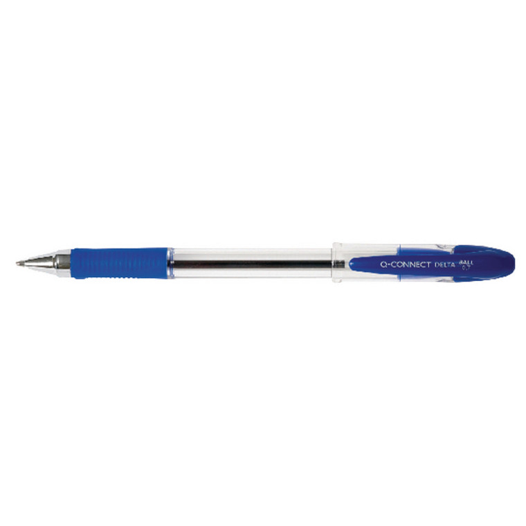 KF00376 Q-Connect Delta Ballpoint Pen Medium Blue Pack 12 KF00376