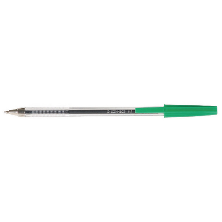 KF01043 Q-Connect Ballpoint Pen Medium Green Pack 50 KF01043