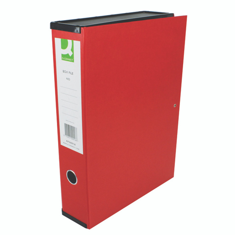 KF20016 Q-Connect 75mm Box File Foolscap Red Pack 5 31818KIN0