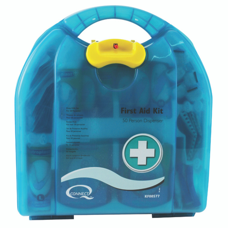 KF00577 Q-Connect 50 Person Wall-Mountable First Aid Kit 1002453