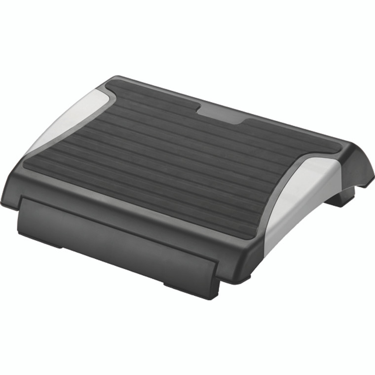 KF20076 Q-Connect Anti-Slip Foot Rest Black Silver KF20076