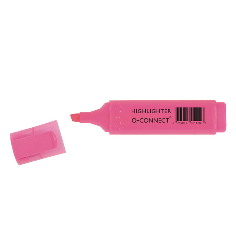 KF01112 Q-Connect Pink Highlighter Pen Pack 10 KF01112