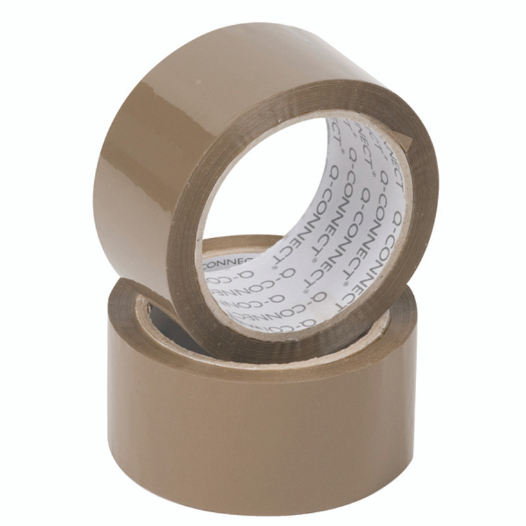 KF27010 Q-Connect Polypropylene Packaging Tape 50mmx66m Brown Pack 6 KF27010