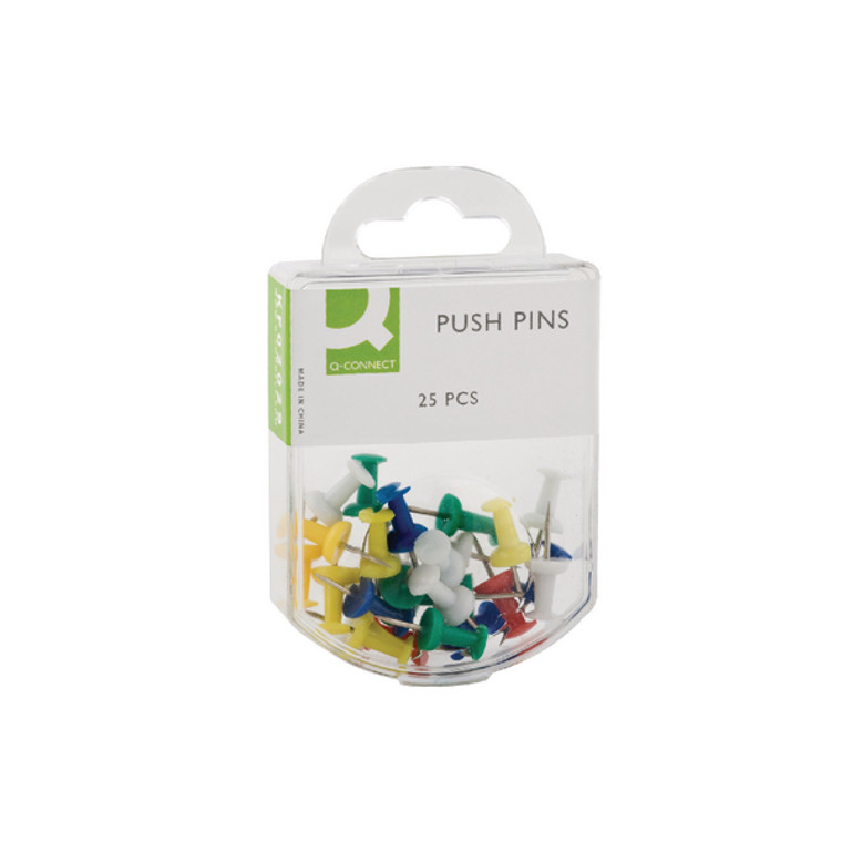 KF02029Q Q-Connect Push Pins Assorted Pack 250 KF02029Q