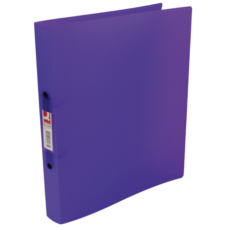 KF02488 Q-Connect 2 Ring Binder Frosted A4 Assorted Pack 12 KF02488