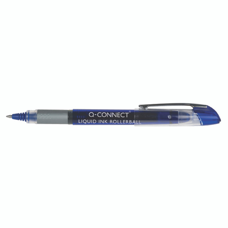 KF50140 Q-Connect Liquid Ink Rollerball Pen Fine Blue Pack 10 KF50140