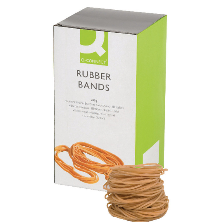 KF10526 Q-Connect Rubber Bands No 18 76 2 x 1 6mm 500g KF10526