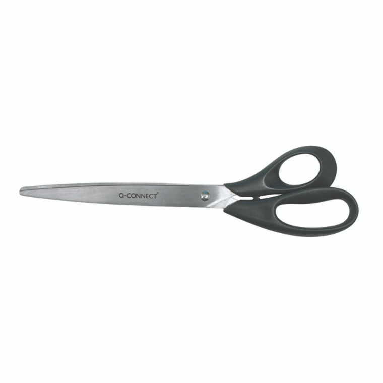 KF02340 Q-Connect Scissors 255mm Stainless steel blades ergonomic handles KF02340